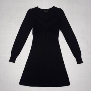 Black Long Sleeve Lambswool Small BCBG Maxazria Dress